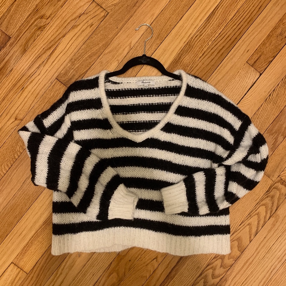 Madewell Balloon-Sleeve Crop Sweater